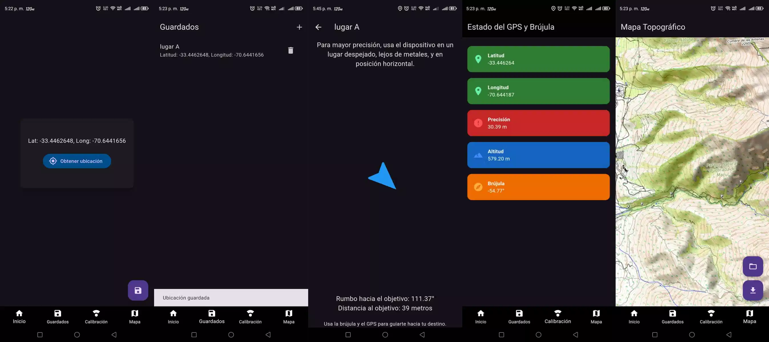 Geo Flecha app de navegación offline desarrollada en Flutter