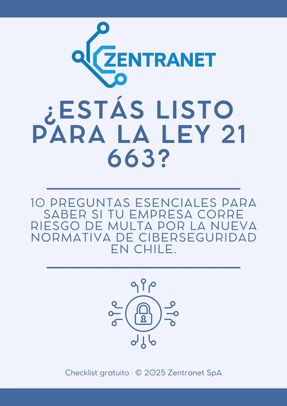 Checklist Ley 21.663 de Ciberseguridad en Chile — documento PDF